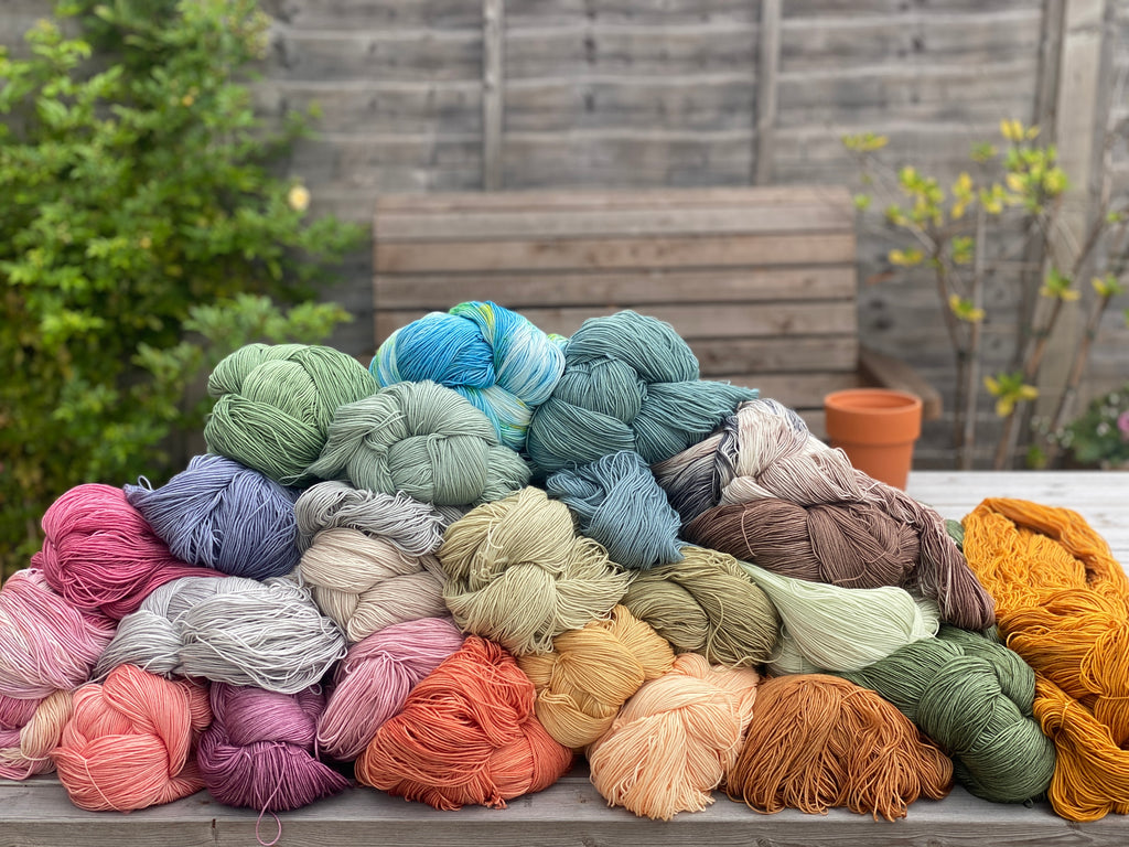 Introducing Brimham Bio Fingering: a light fingering weight yarn made with biodegradeable nylon!