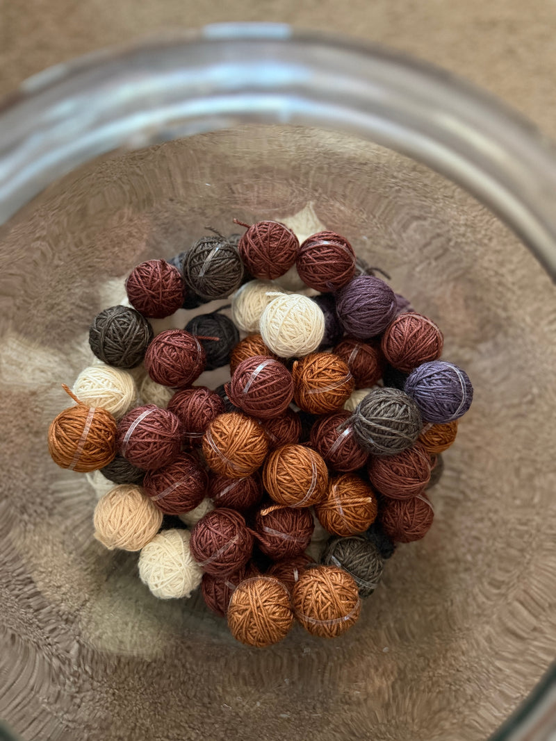 10 x Autumn themed 4ply Yarnlings®. (50g)