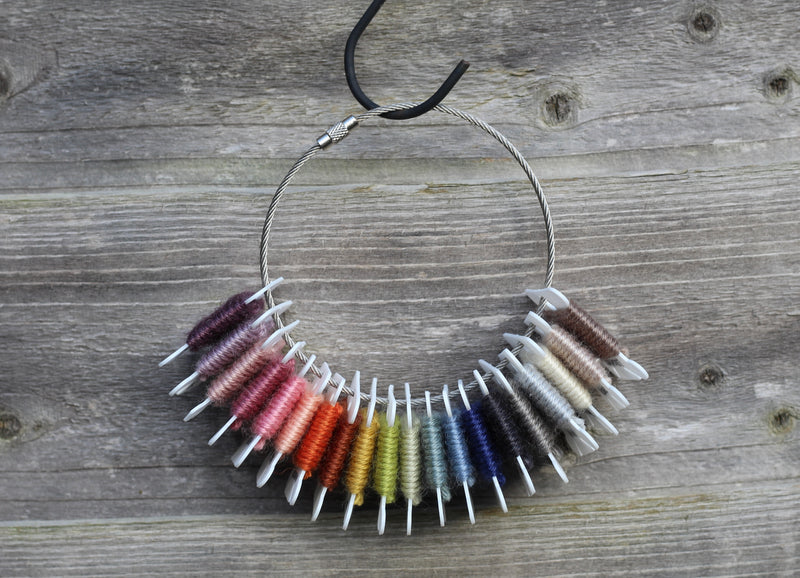 Milburn DK shade samples on bobbins - set of 20 colours