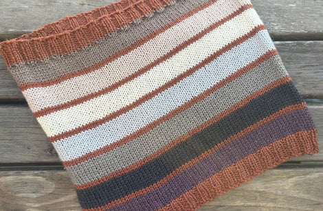 Milburn Stripes Cowl knitting pattern: Digital Download