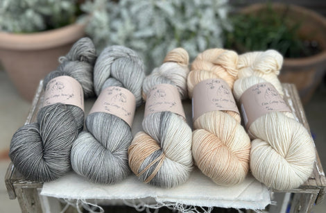 Five colour hand dyed Rosedale 4ply yarn pack - Neutrals