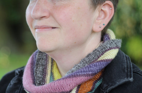 Lucky Dip Cowl (4ply) knitting pattern: Digital Download