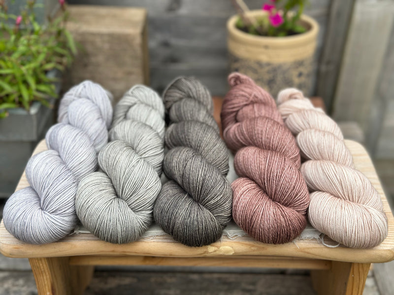 Five colour Brimham Bio 3ply weight yarn pack - Neutrals