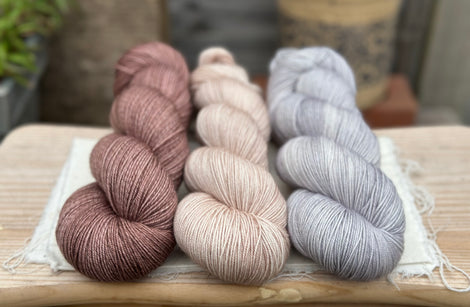 Three colour Brimham Bio 3ply weight yarn pack - Neutrals