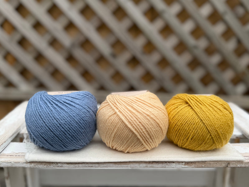Three colour Milburn DK yarn pack - Beach Hut (150g)