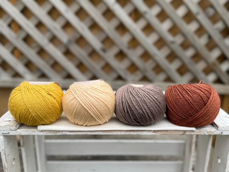 Four colour Milburn DK yarn pack - Retro (200g)