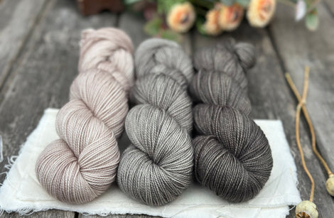 Three colour Brimham 4ply High Twist yarn pack - Neutrals