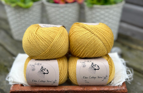 Balls of yellow yarn