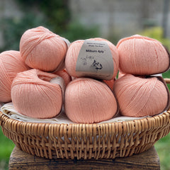 Peachy orange yarn