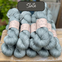Dyed-to-order sweater quantities - Coniston Fingering (56% superwash merino/44% superkid mohair) hand dyed to order