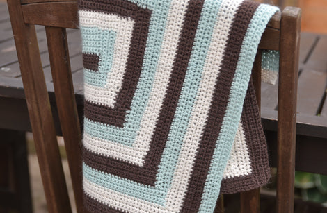 Silsden Lap Blanket crochet pattern: Digital Download