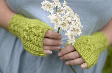 Hardcastle fingerless mitts knitting pattern: Print pattern