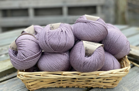 Pale purple yarn
