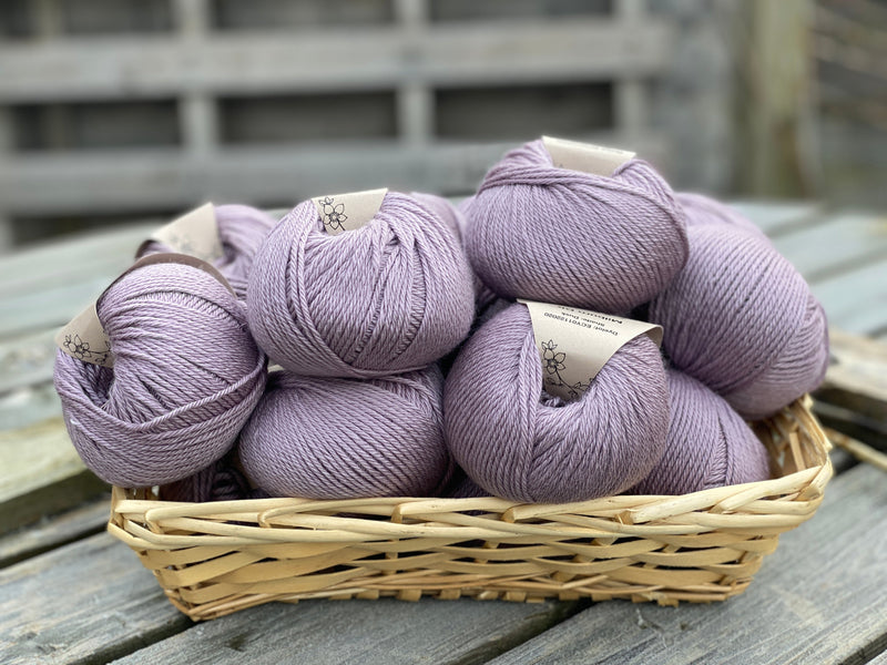 Pale purple yarn