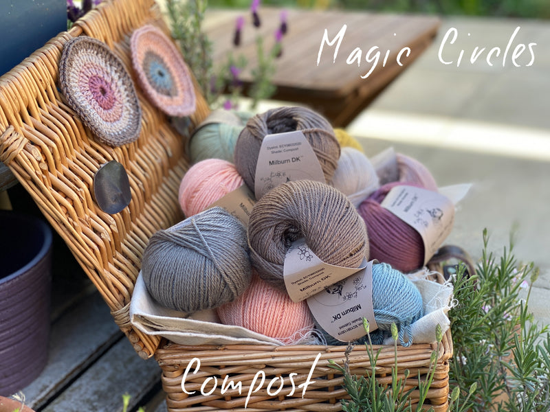 Magic Circles crocheted scarf by Jane Crowfoot: Yarn pack only