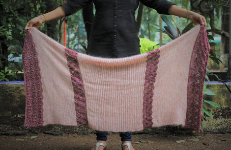 Ode to Autumn wrap knitting pattern: A5 Print Pattern