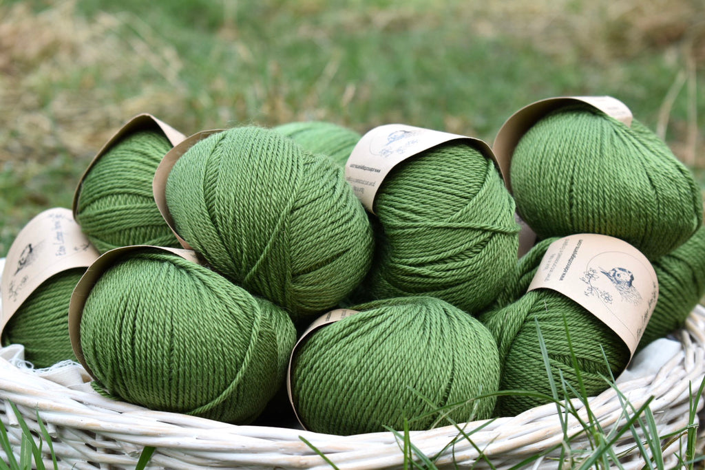 Moss - going green with a rich woodland shade of yarn