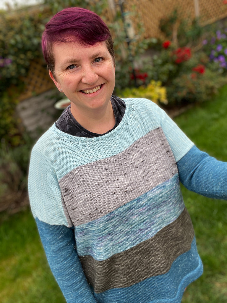 Project report: boxy sweater using five different yarns