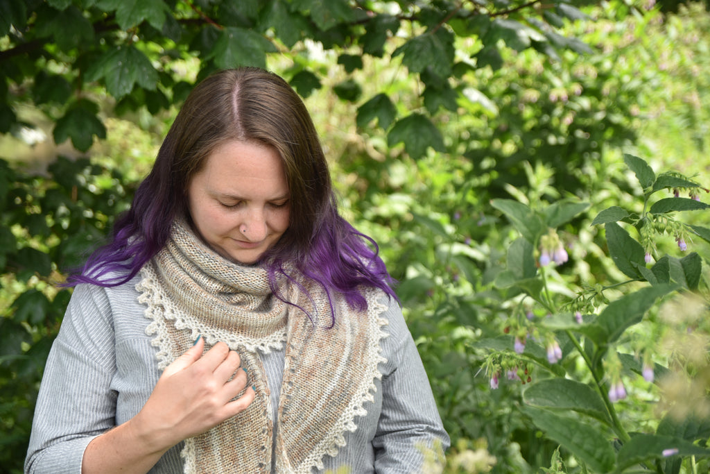 Ways with crescent shaped shawls: how to wear them