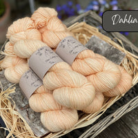 Dyed-to-order sweater quantities - Silverdale 4ply (75% superwash extrafine merino/ 15% nylon/ 10% silver stellina) hand dyed to order