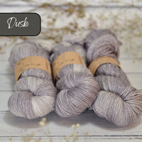 Dyed-to-order sweater quantities - Nateby 4ply (75% superwash merino/ 20% nylon/ 5% silver lurex) hand dyed to order