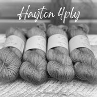 Dyed-to-order sweater quantities - Hayton 4ply (80% superwash merino/10% cashmere/10% nylon) hand dyed to order