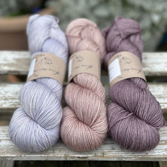 Three colour hand dyed Titus 4ply yarn pack 03