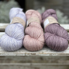 Three colour hand dyed Titus 4ply yarn pack 04