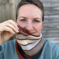 Milburn Stripes Cowl knitting pattern: Digital Download
