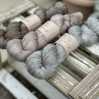 Three colour Keld Twist fingering weight yarn pack - Moors and Neutrals