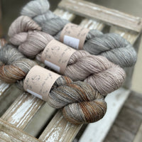 Three colour Keld Twist fingering weight yarn pack - Moors and Neutrals