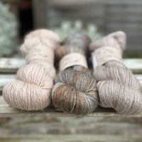 Three colour Keld Twist fingering weight yarn pack - Moors and Light Neutrals