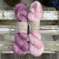 Keld Twist skein pair - Wild Raspberry and Antique Rose