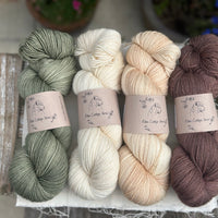 Four colour hand dyed Rosedale 4ply weight yarn pack - Cottage Garden