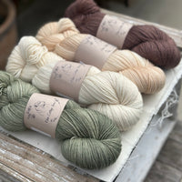 Four colour hand dyed Rosedale 4ply weight yarn pack - Cottage Garden