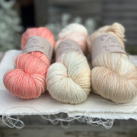 Three colour hand dyed Rosedale 4ply yarn pack - Floral