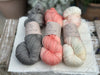 Three colour hand dyed Rosedale 4ply yarn pack - Rockery