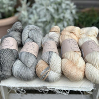 Five colour hand dyed Rosedale 4ply yarn pack - Neutrals