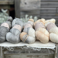 Five colour hand dyed Rosedale 4ply yarn pack - Neutrals