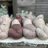 Four colour hand dyed Rosedale 4ply weight yarn pack - Browns