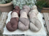 Three colour hand dyed Rosedale 4ply yarn pack - Browns