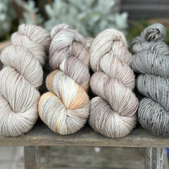 Four colour hand dyed Brimham 4ply weight yarn pack - Neutrals