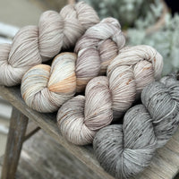 Four colour hand dyed Brimham 4ply weight yarn pack - Neutrals