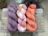 Three colour hand dyed Brimham 4ply weight yarn pack - Aquilegia