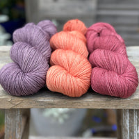Three colour hand dyed Brimham 4ply weight yarn pack - Warm Summer