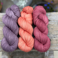 Three colour hand dyed Brimham 4ply weight yarn pack - Warm Summer