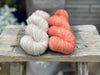 Skein pair: hand dyed Brimham 4ply yarn - Stone and Bog Myrtle