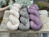 Three colour hand dyed Brimham 4ply weight yarn pack - Thunder Storm