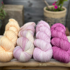 Four colour Brimham Bio Fingering weight yarn pack - Floral