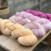 Four colour Brimham Bio Fingering weight yarn pack - Floral